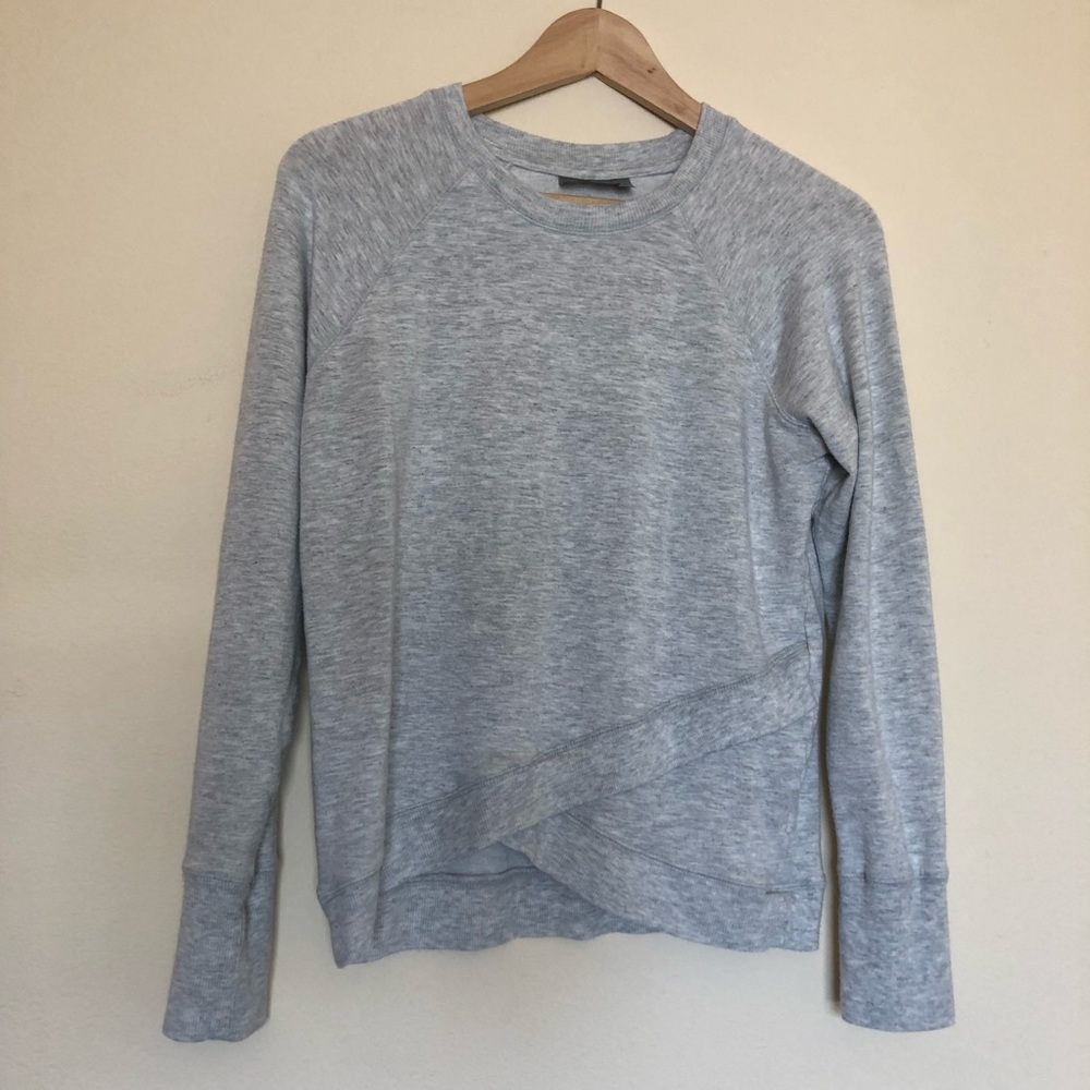 Athleta Cross Cross Heather Gray Sweater